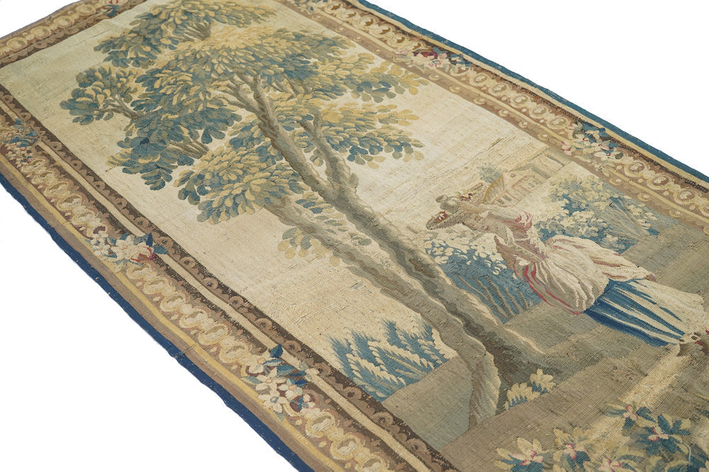 Antique Tapestry French Panel 3'8'' x 8'10''