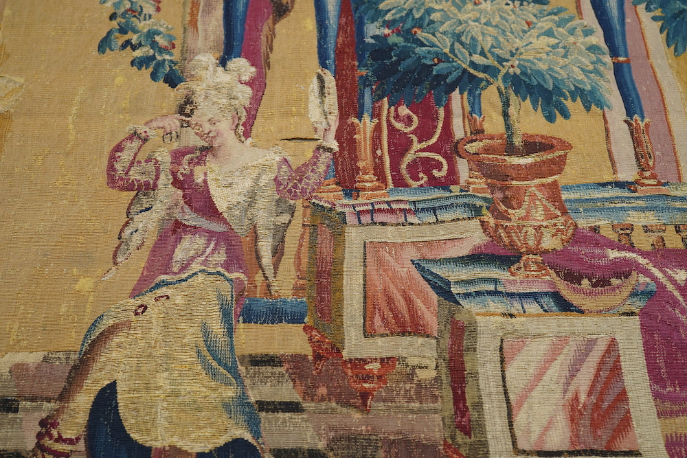 Antique French Panel Tapestry 3'11'' x 7'8''