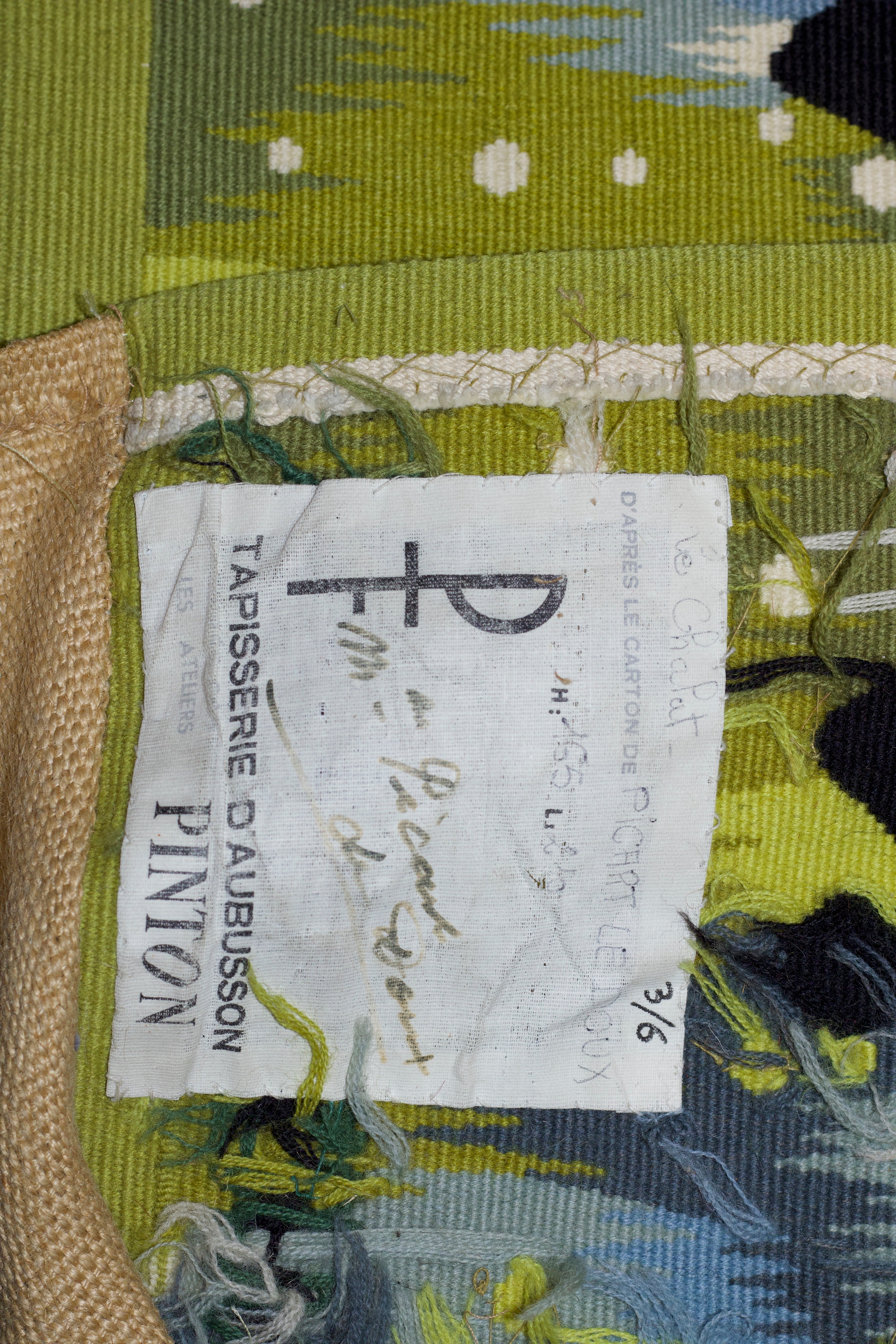 Mid Century Tapestry Signed Jean Picard Le Doux 5'5" x 6'9"