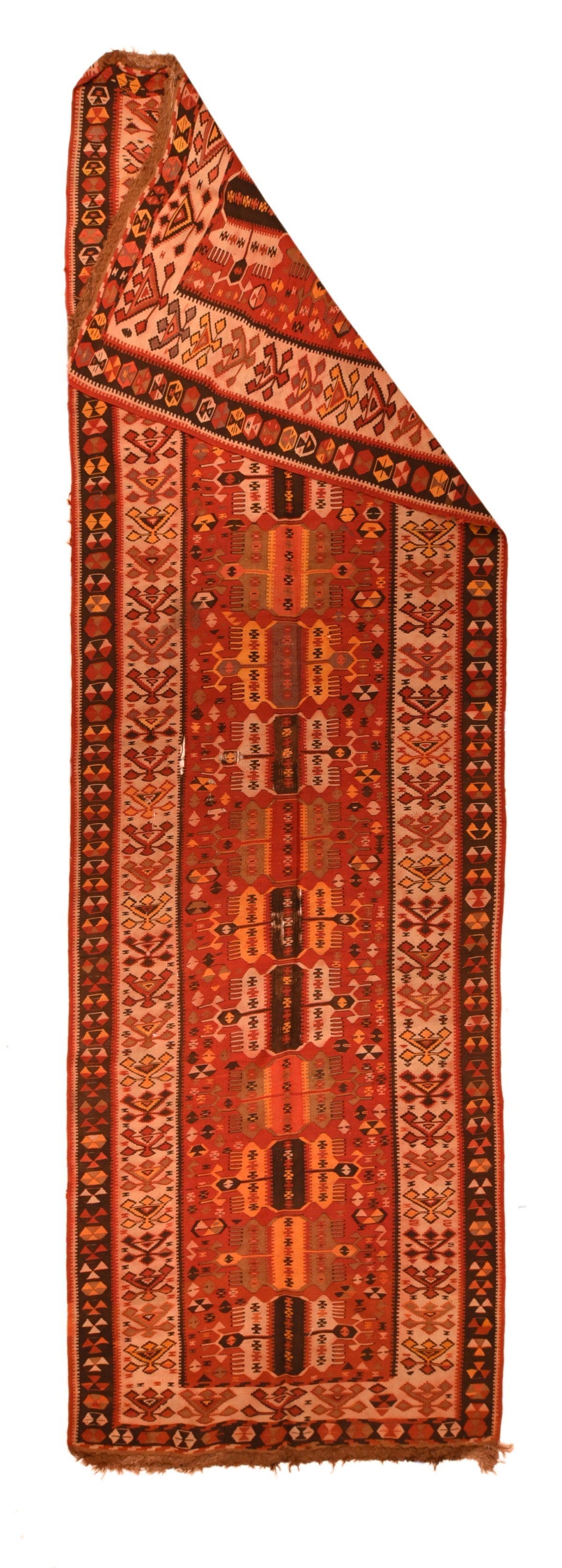 Vintage Turkish Kilim Rug 3'10'' x 11'8''