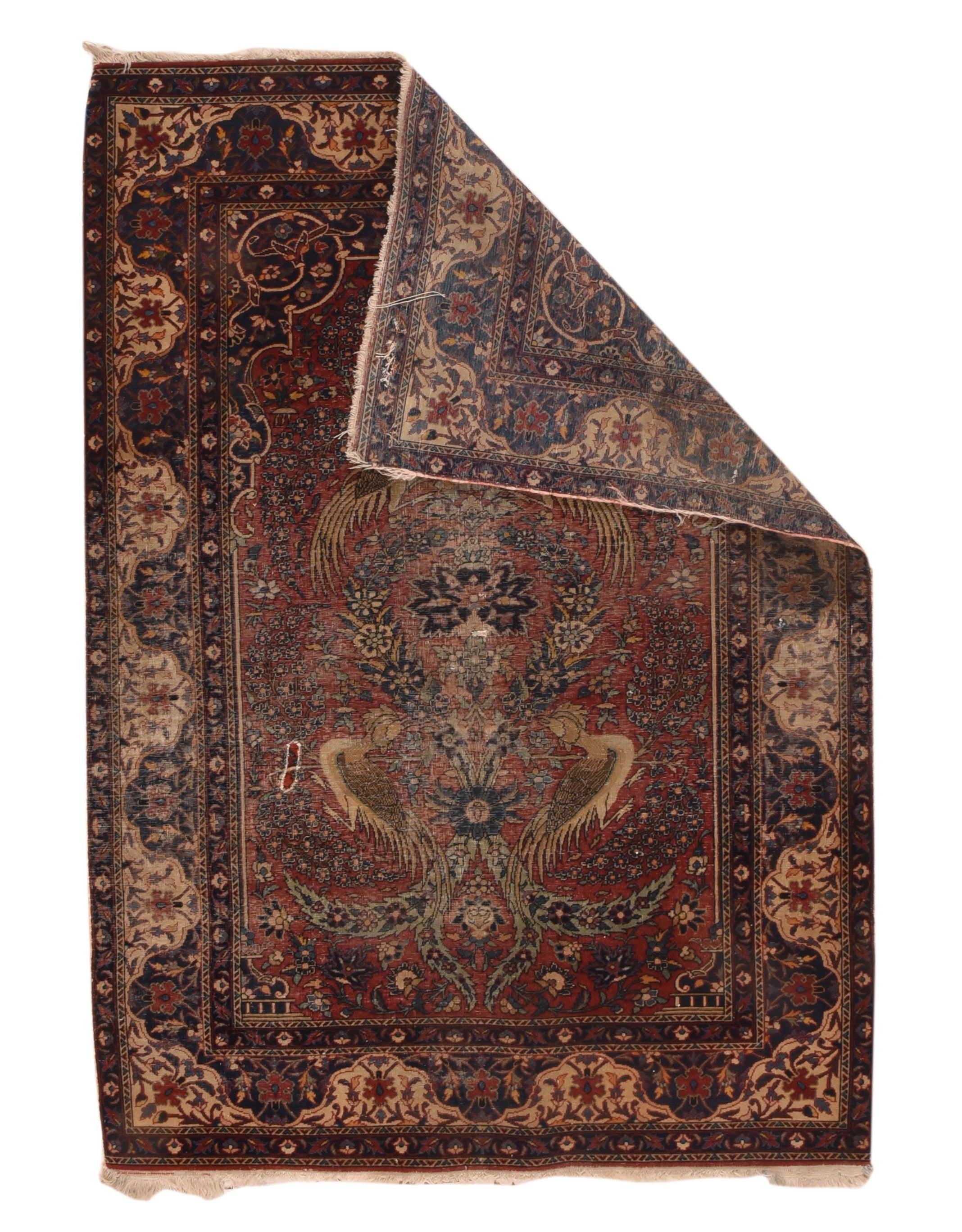 Antique Kashan Rug 3'3'' x 5'0"