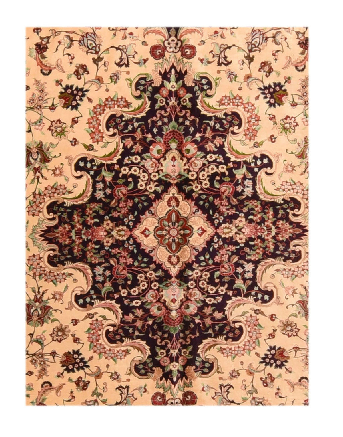 Extremely Fine Vintage Silk Qum Rug 10'1'' x 13'6''