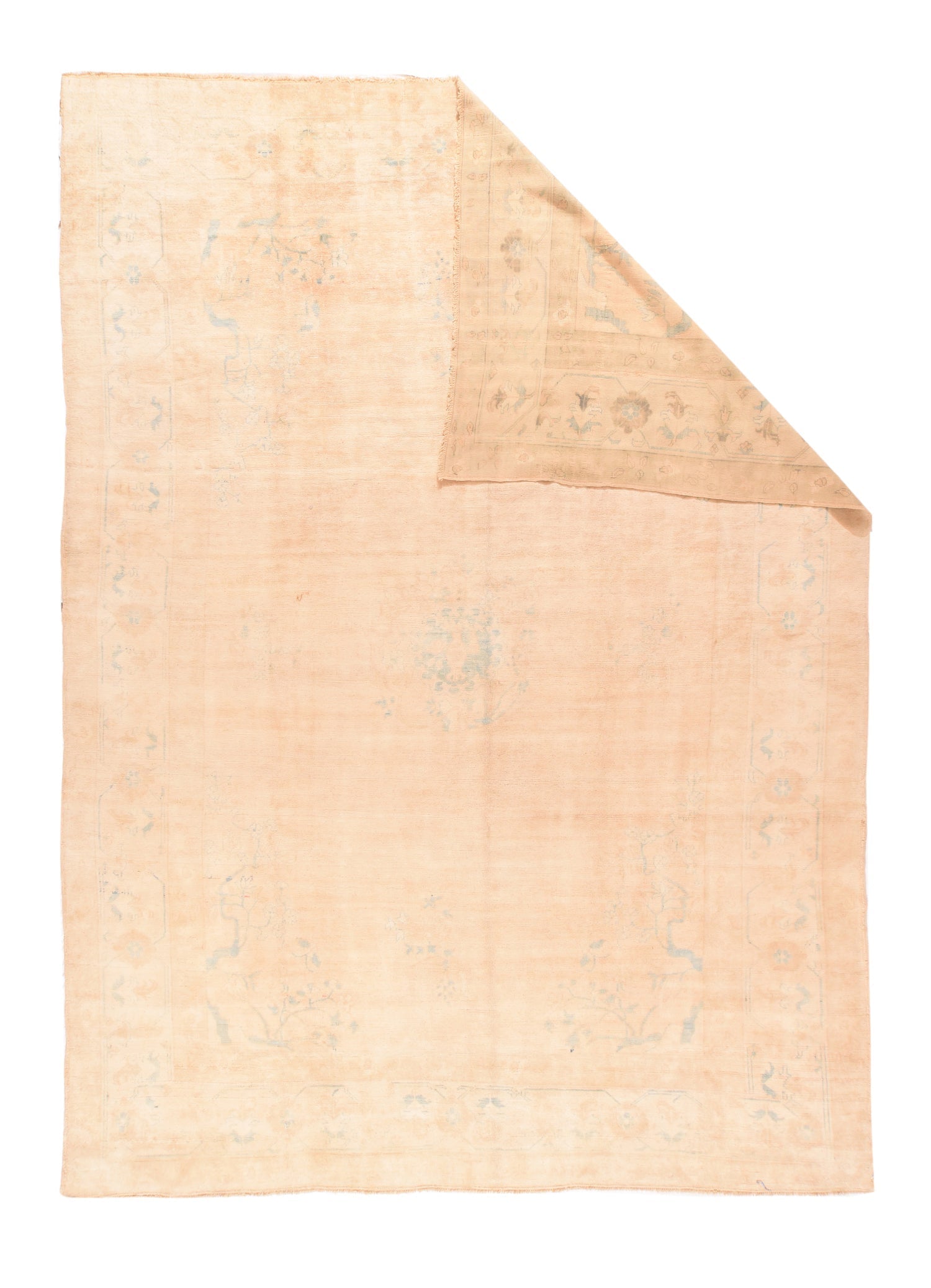 Antique Ivory Oushak Rug 9'0'' x 12'2''