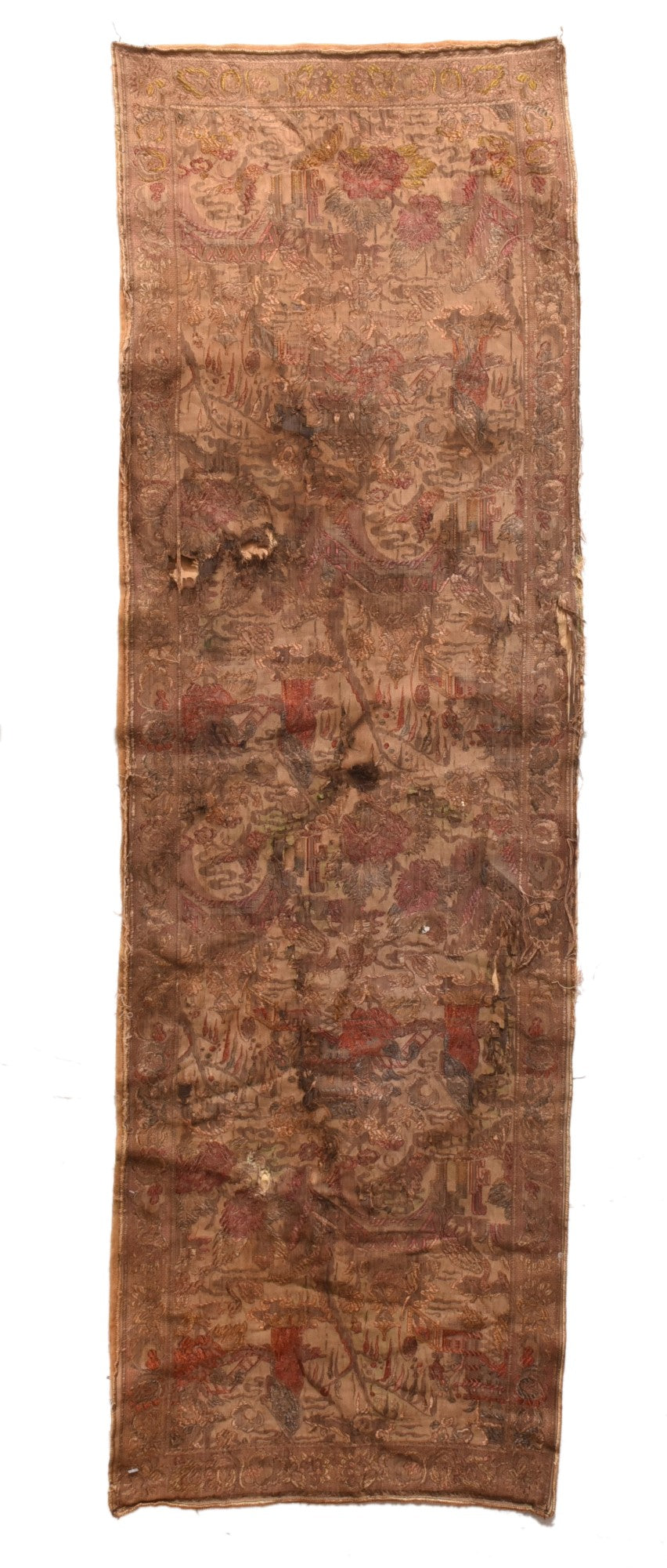 Antique French Tapestry 1'4'' x 4'4''