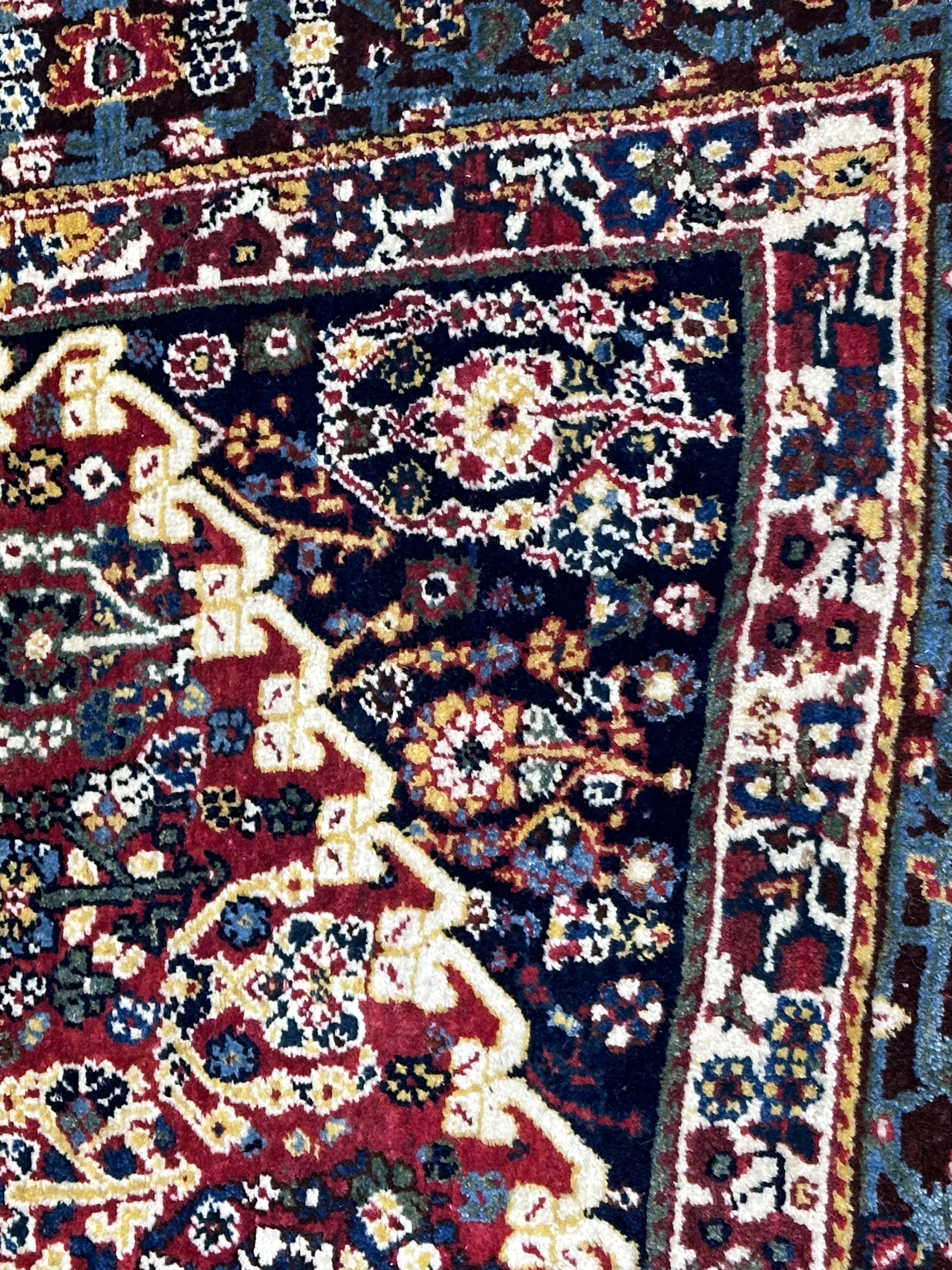 Antique Qashqai Rug 4' 8" x 7' 11"