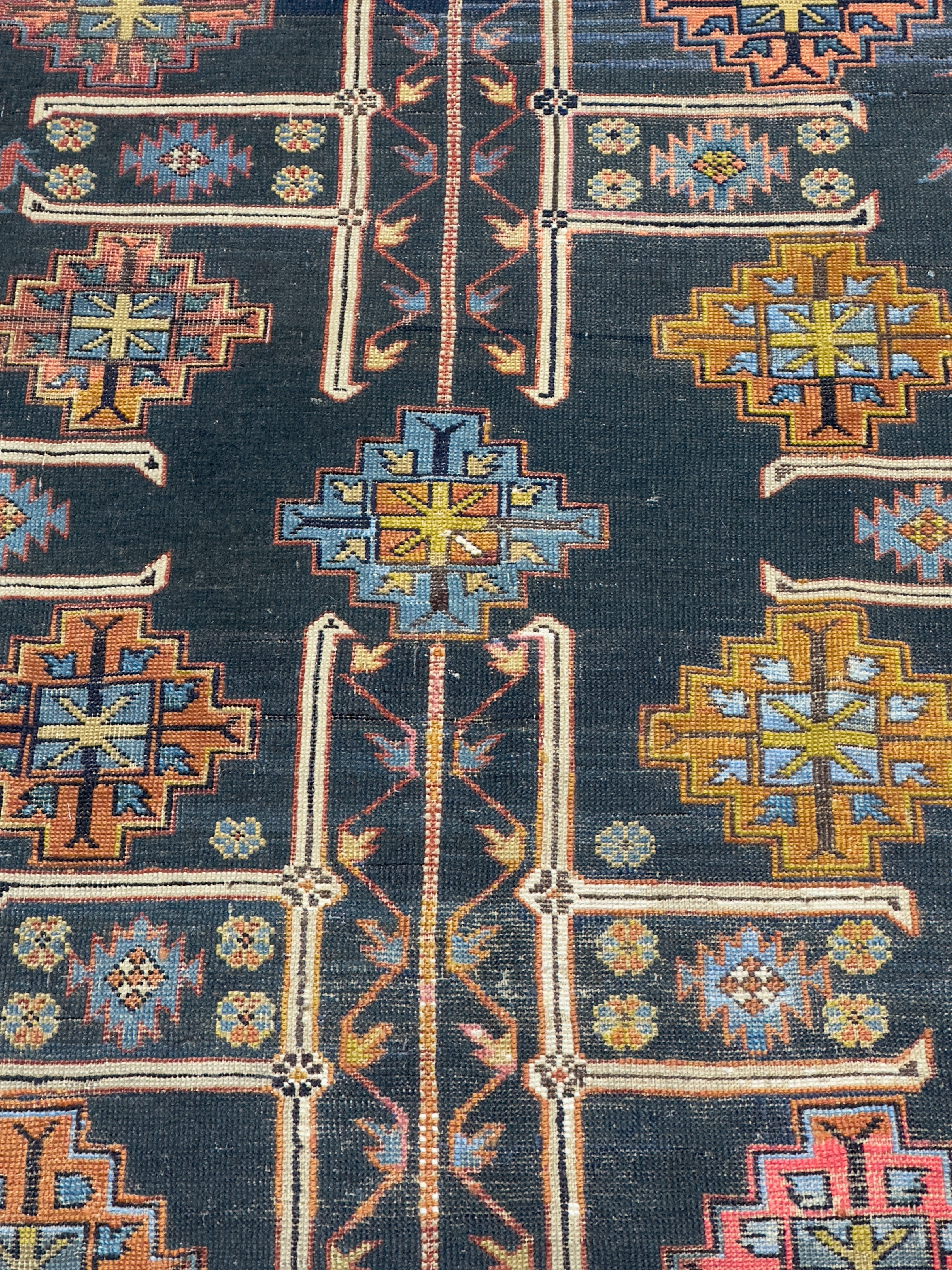 Antique Caucasian Kuba Shrivan Rug 4'1" x 5' 11"
