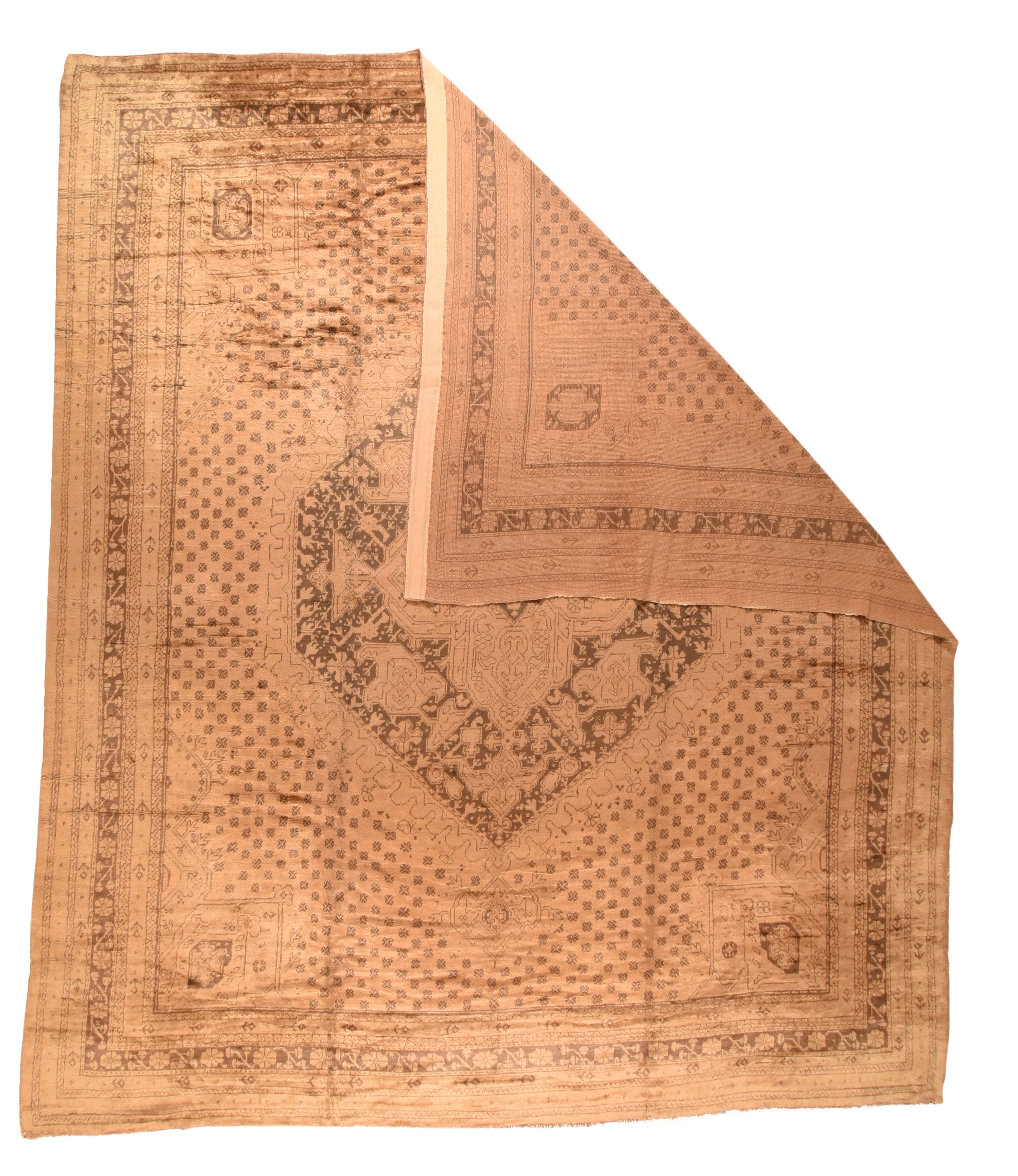 Antique Oushak Rug 13' 9'' x 15' 8''