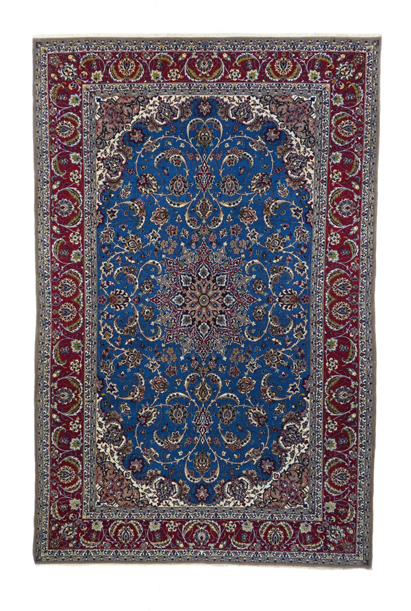 Iran Isfahan Wool On Silk 5'1''x7'10''