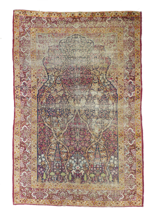 Persia Lavar Kerman Wool on Cotton 5'x7'7''