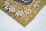 Antique French Aubusson Tapestry 2'8'' x 2'8''