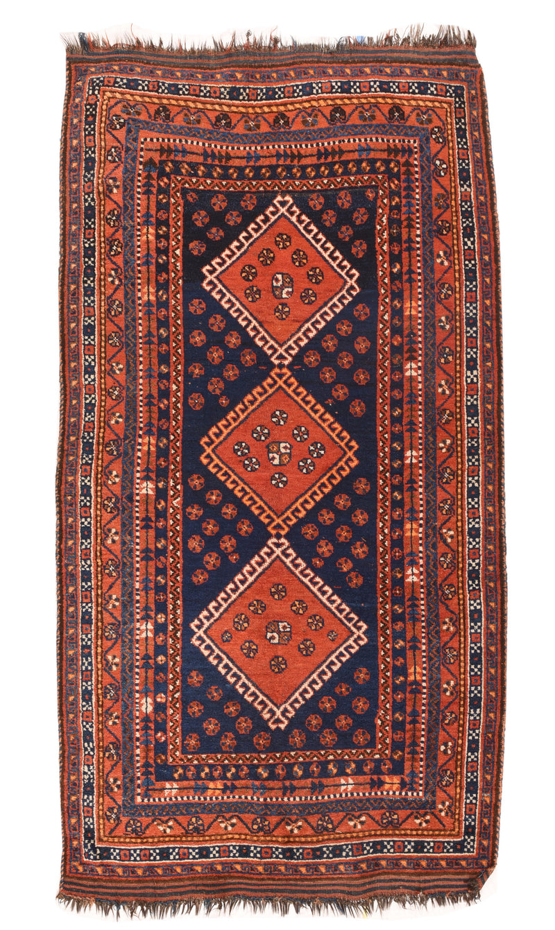 Persian Ghasghai Wool on wool 4'5''x8'1''