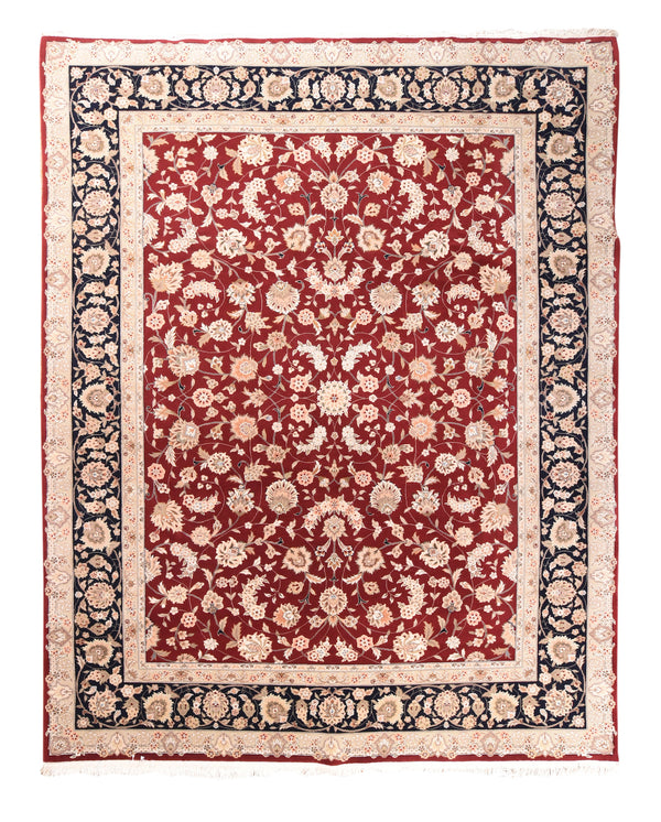 Pakistan Tabriz Wool & Silk on Cotton 7'9''x9'9''
