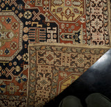 Antique Caucasian Shirvan Rug 4'0" x 5' 0"