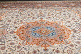 Extremely Fine  Wool & Silk Tabriz Rug 9'9'' x 13'0"