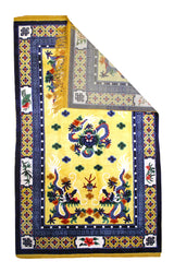 Vintage Chinese Silk Dragon Design Rug 4'10'' x 8'0"