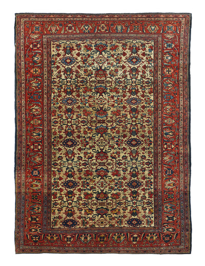 Antique Farahan Sarouk Rug 4'3'' x 6'2''
