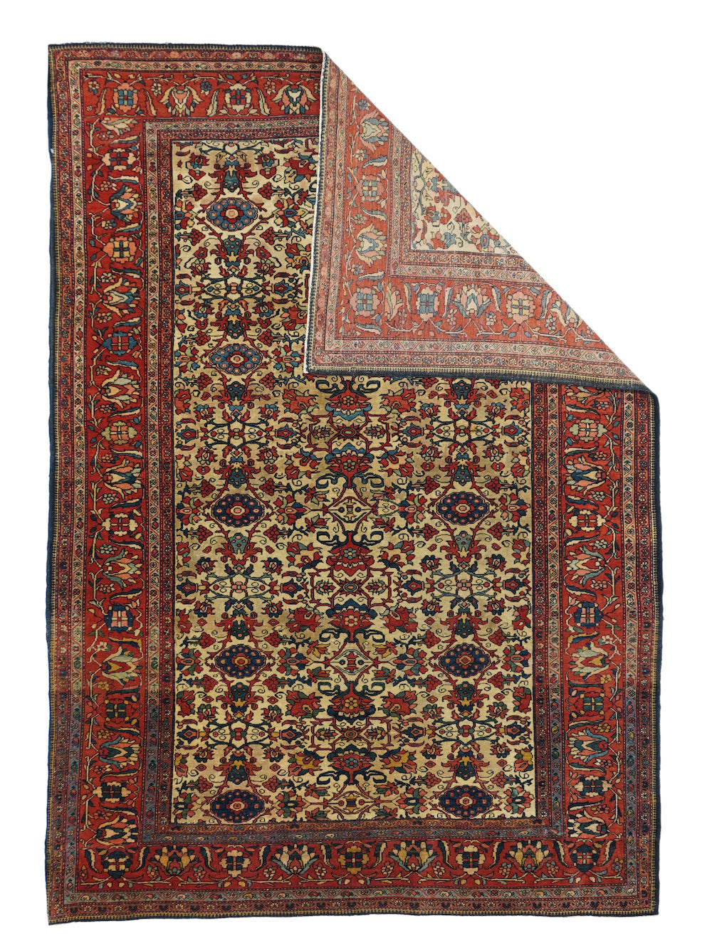 Antique Farahan Sarouk Rug 4'3'' x 6'2''