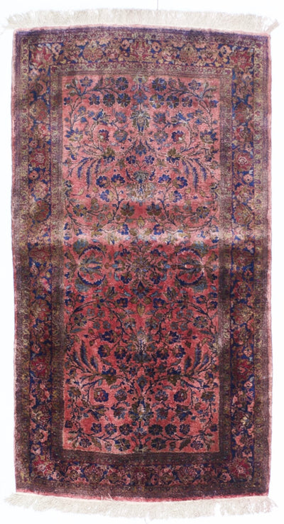 Antique Silk  Kashan Rug 2' 0