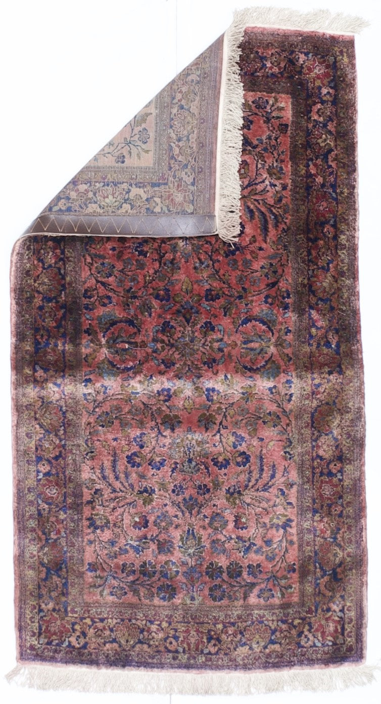 Antique Silk  Kashan Rug 2' 0" x 3' 5''