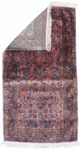 Antique Silk  Kashan Rug 2' 0" x 3' 5''