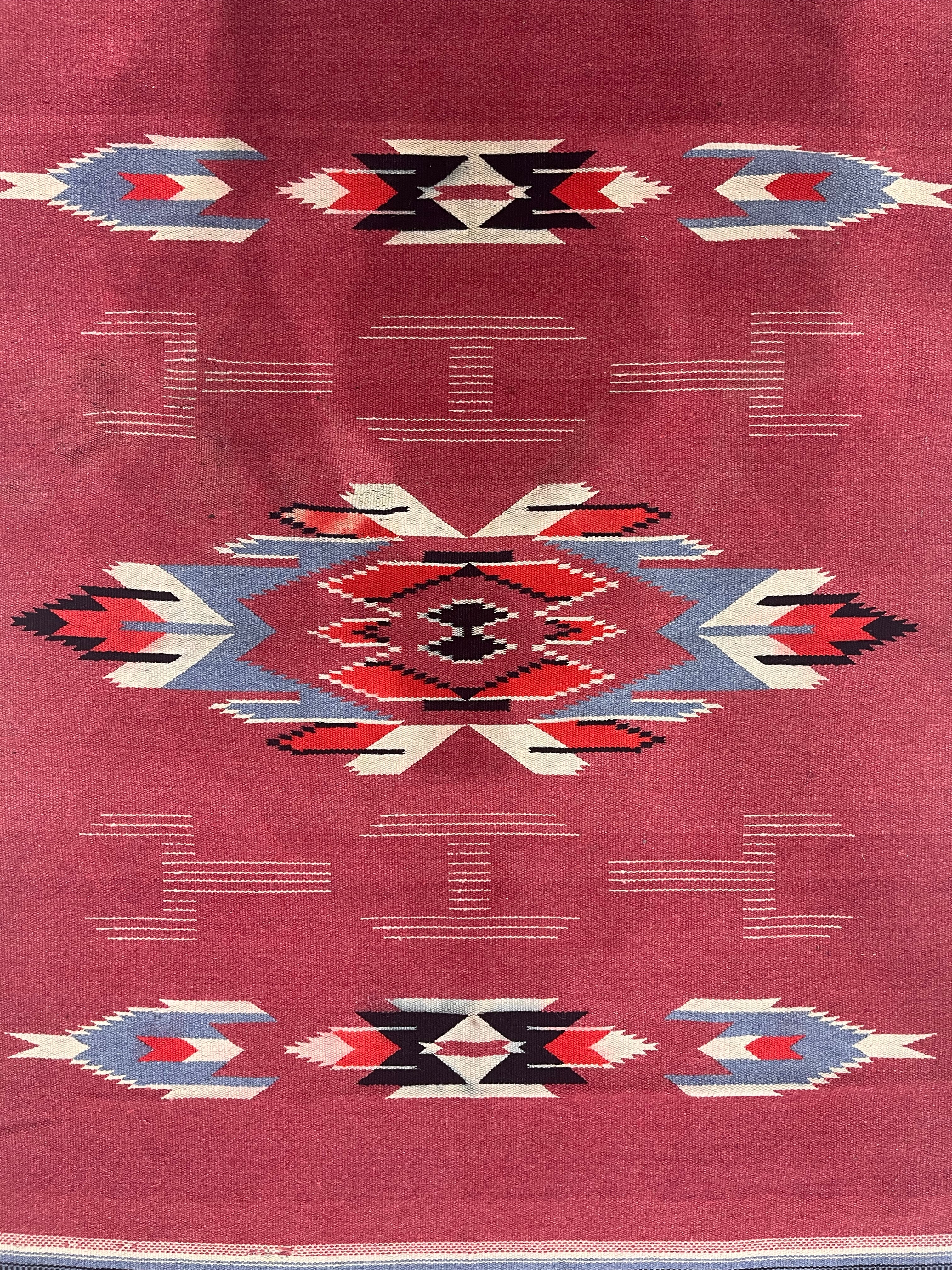 Vintage Swedish Kilim Rug 3'7" x 5' 9"