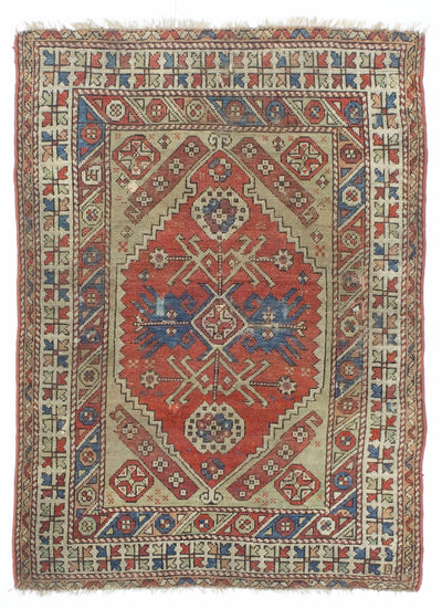 Fine Antique Turkish Konia Rug 3' 7