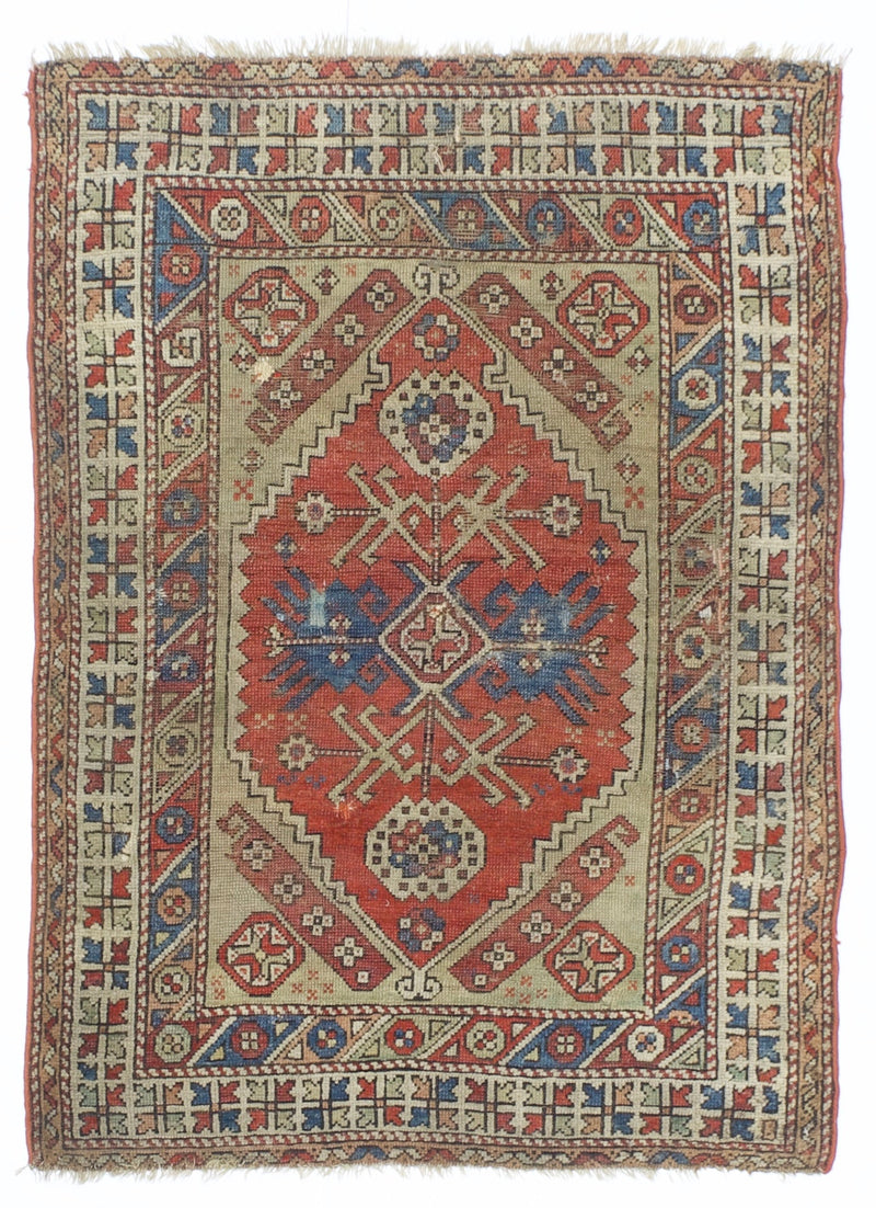 Fine Antique Turkish Konia Rug 3' 7