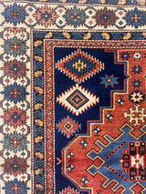Antique Caucasian Shirvan Kuba Rug 4' 3" x 4' 7''