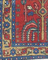 Antique  Heriz Rug 2'9" x 4' 6''