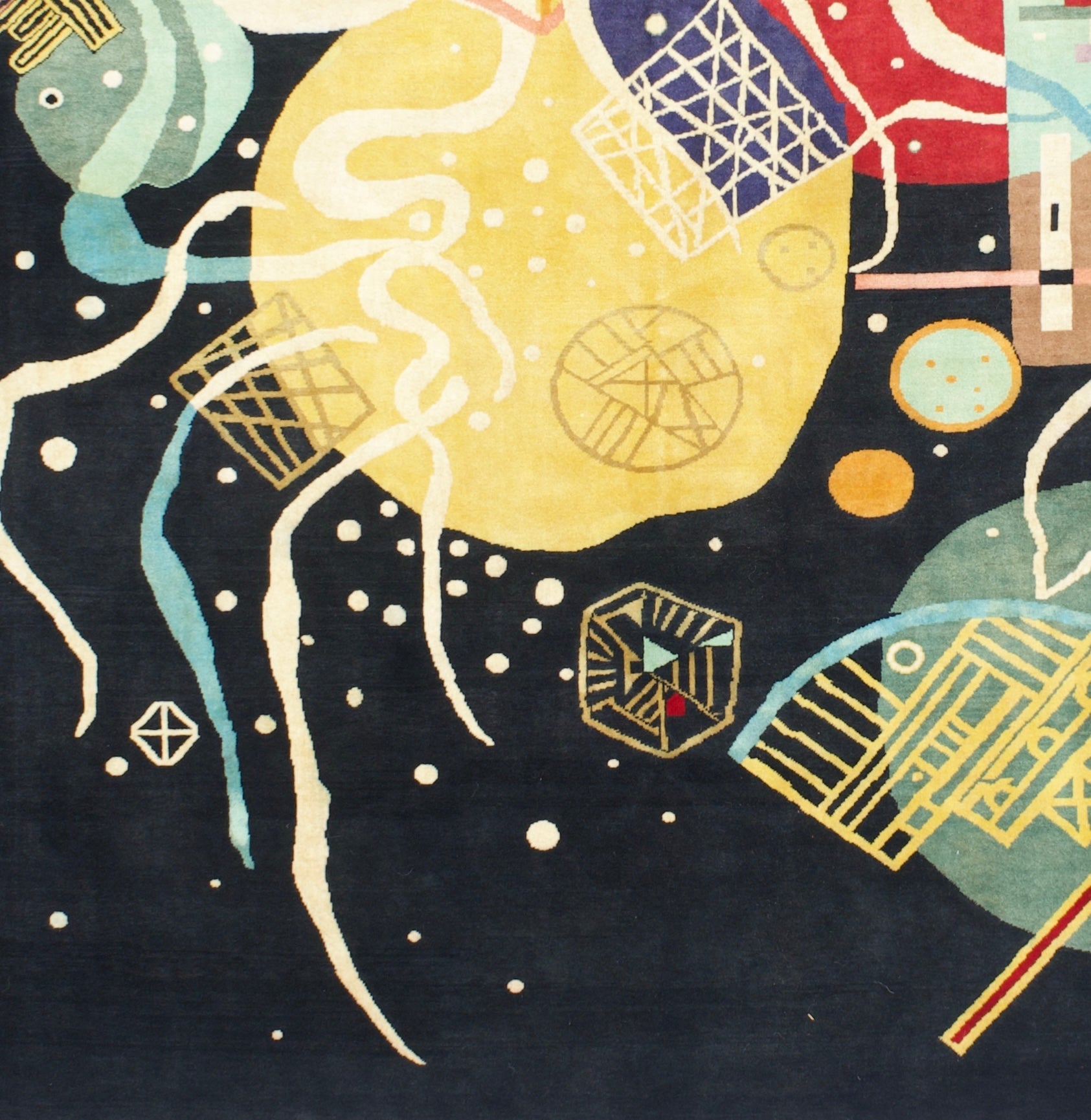 Fine Mid Century Kandinsky Design Rug 8'1" x 9' 9"