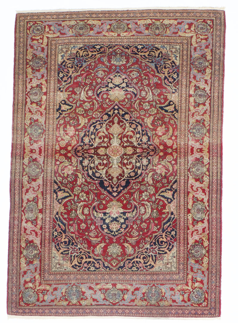 Antique  Tehran Rug 4'7