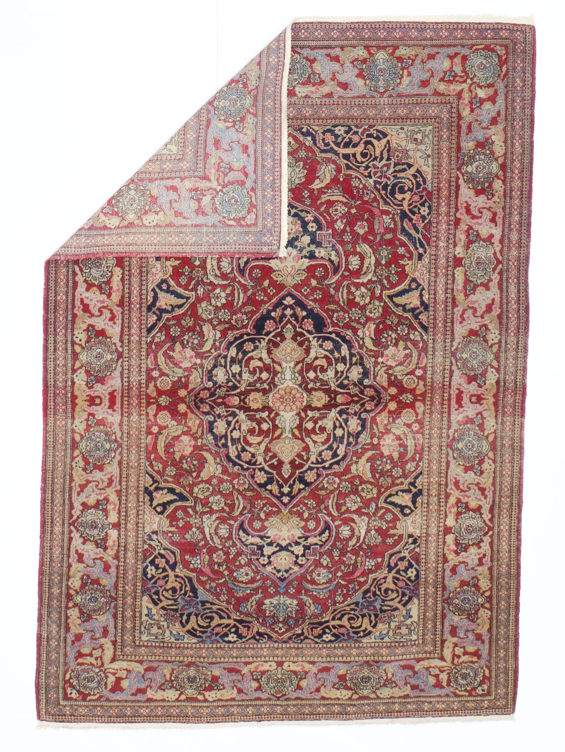 Antique  Tehran Rug 4'7" x 6' 9"