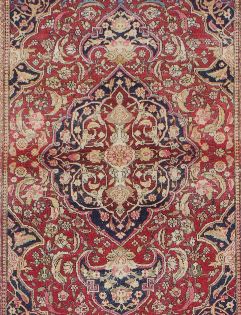 Antique  Tehran Rug 4'7" x 6' 9"