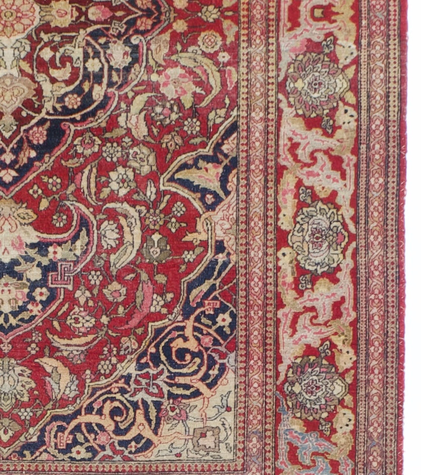 Antique  Tehran Rug 4'7" x 6' 9"