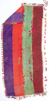 Fine Antique Long Turkish Textile Rug 4' 10" x 11' 1''