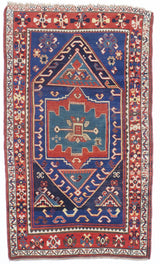 Fine Antique Caucasian Kazak Rug 3'10" x 6' 8"