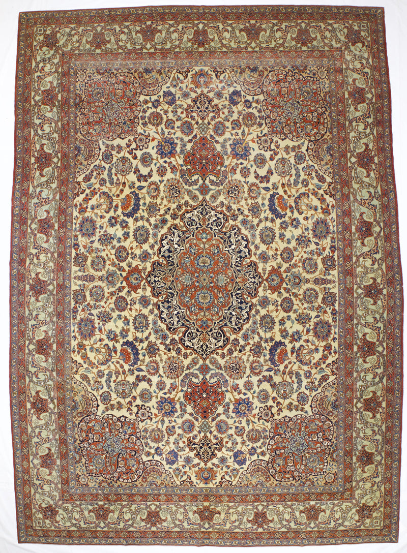 Extremely Fine Vintage  Isfahan Rug 10' 0