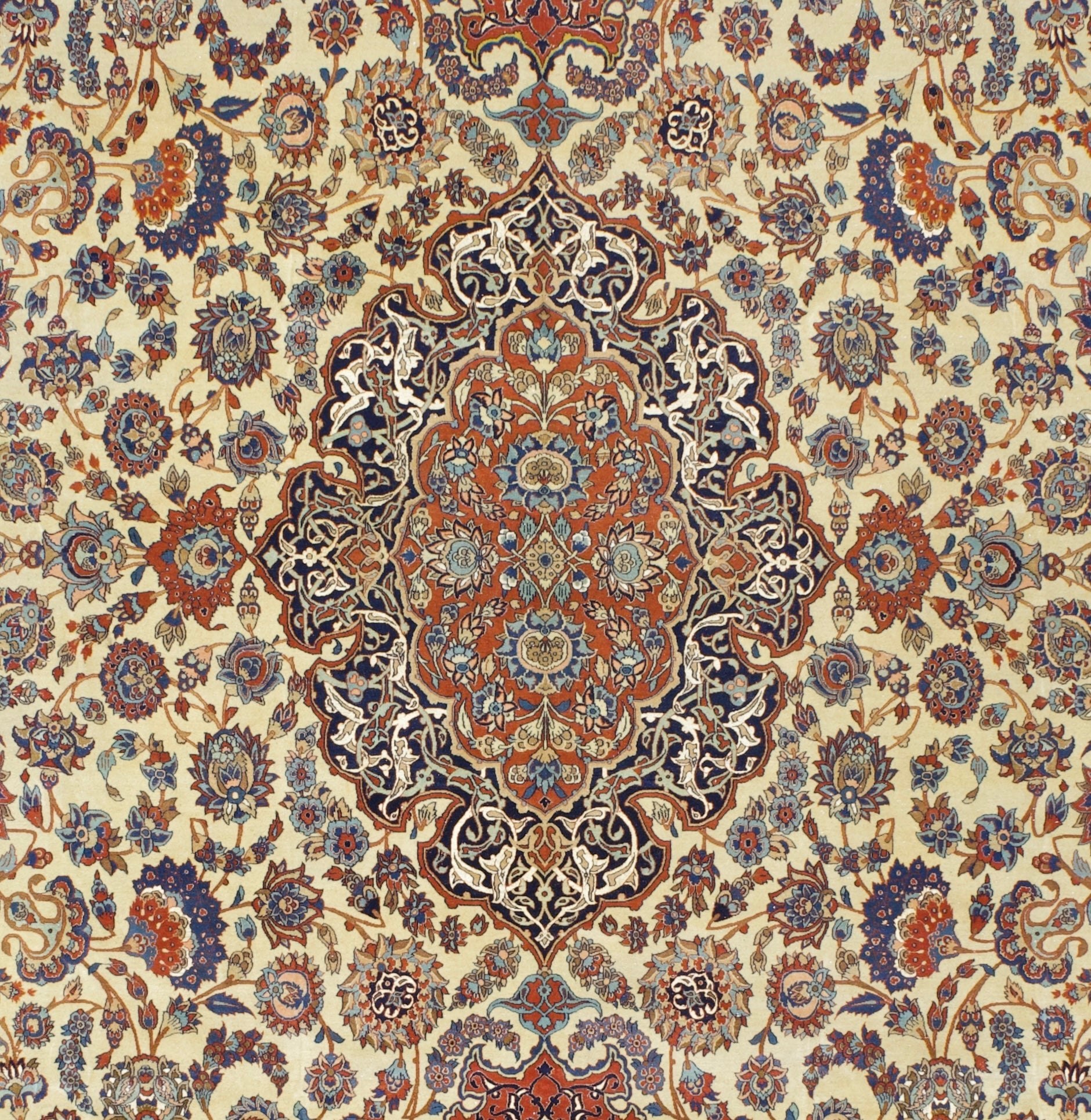 Extremely Fine Vintage  Isfahan Rug 10' 0" x 15' 2''