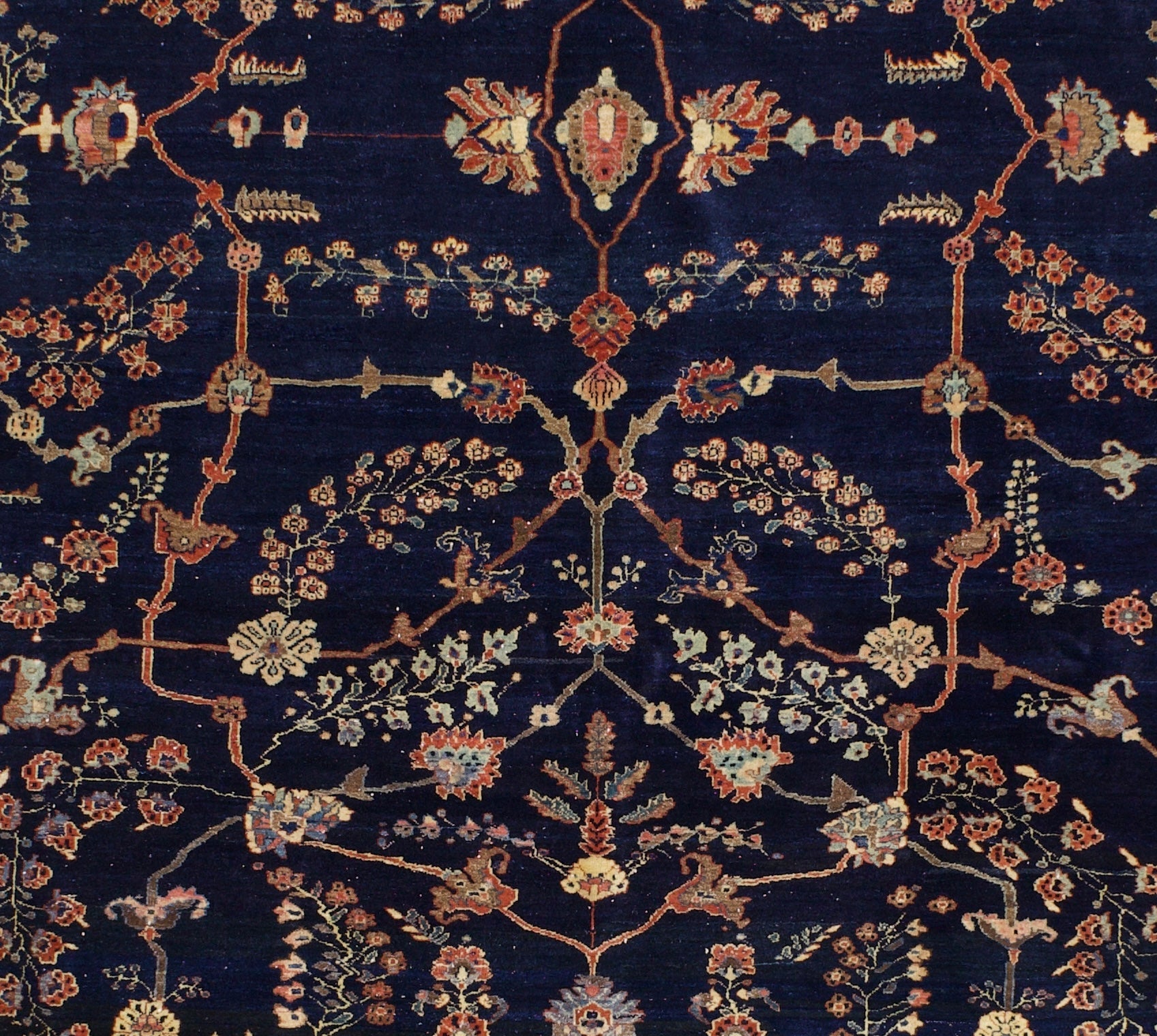 Antique  Mohajeran Sarouk Rug 8'10" x 11' 6''