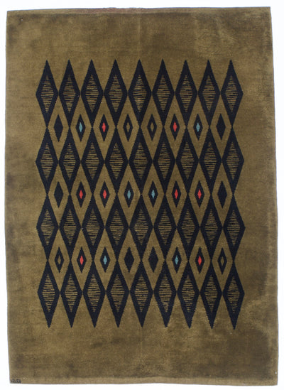 Antique French Rug Signed Leleu 5'9