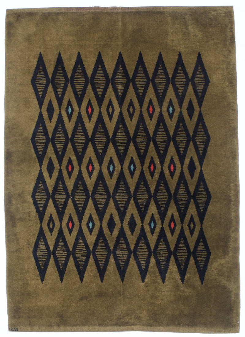 Antique French Rug Signed Leleu 5'9