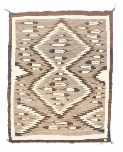 Fine Antique American Indian Navajo Rug 3' 5'' x 4' 3