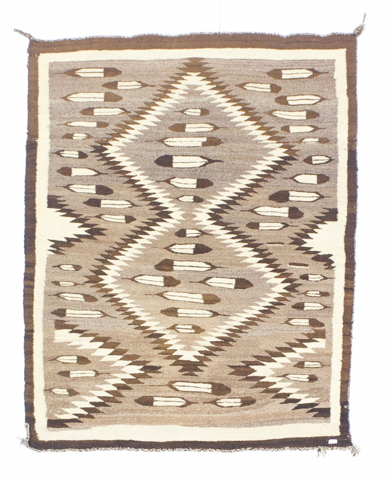Fine Antique American Indian Navajo Rug 3' 5'' x 4' 3