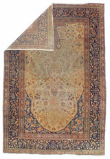 Antique Mohtasham Kashan Rug 4'4" x 6' 5"