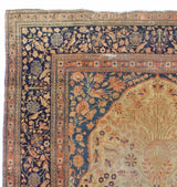 Antique Mohtasham Kashan Rug 4'4" x 6' 5"