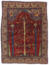 Antique Farahan Sarouk Rug 4'4" x 5' 9"