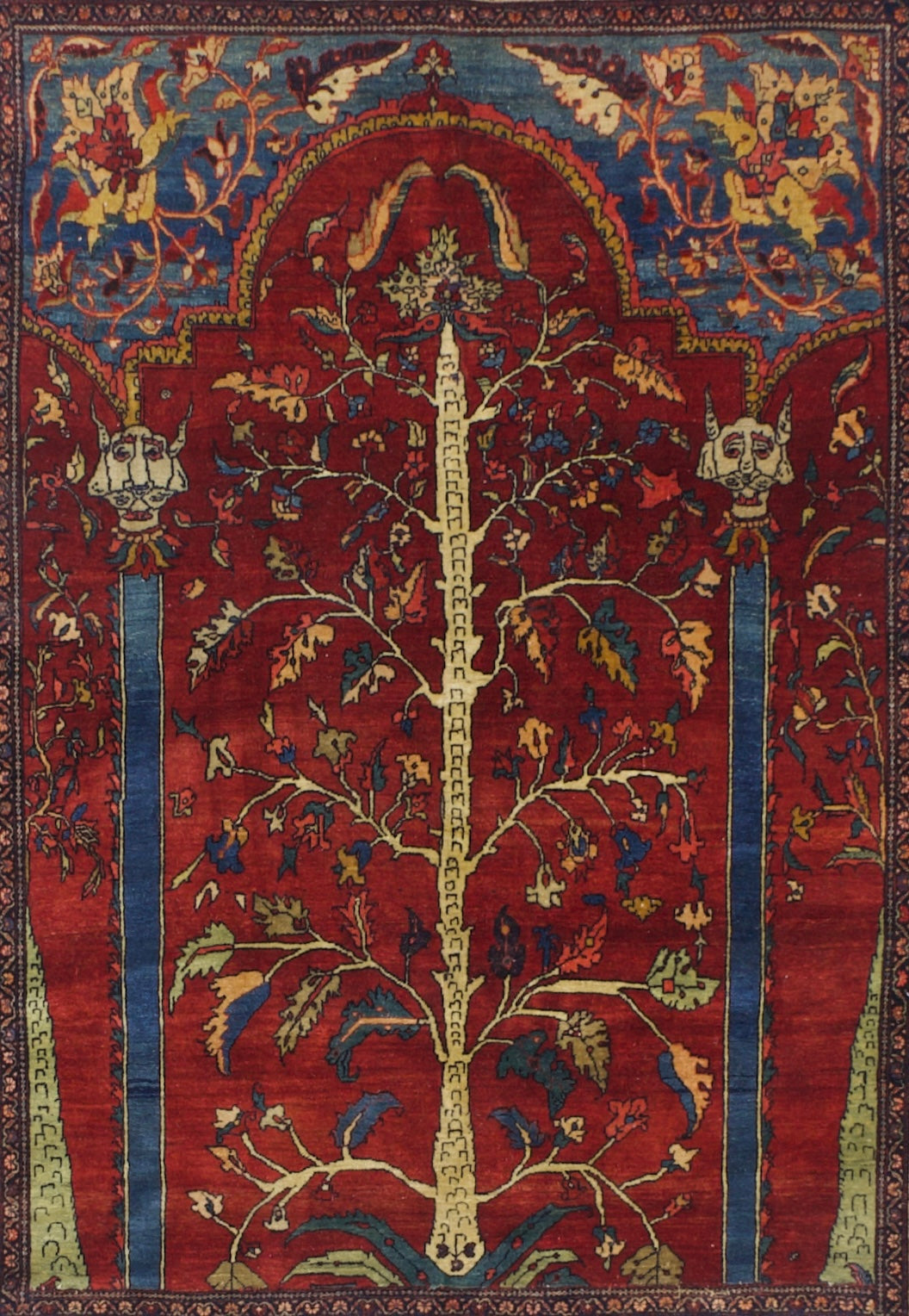 Antique Farahan Sarouk Rug 4'4" x 5' 9"
