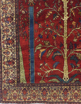 Antique Farahan Sarouk Rug 4'4" x 5' 9"