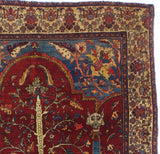 Antique Farahan Sarouk Rug 4'4" x 5' 9"