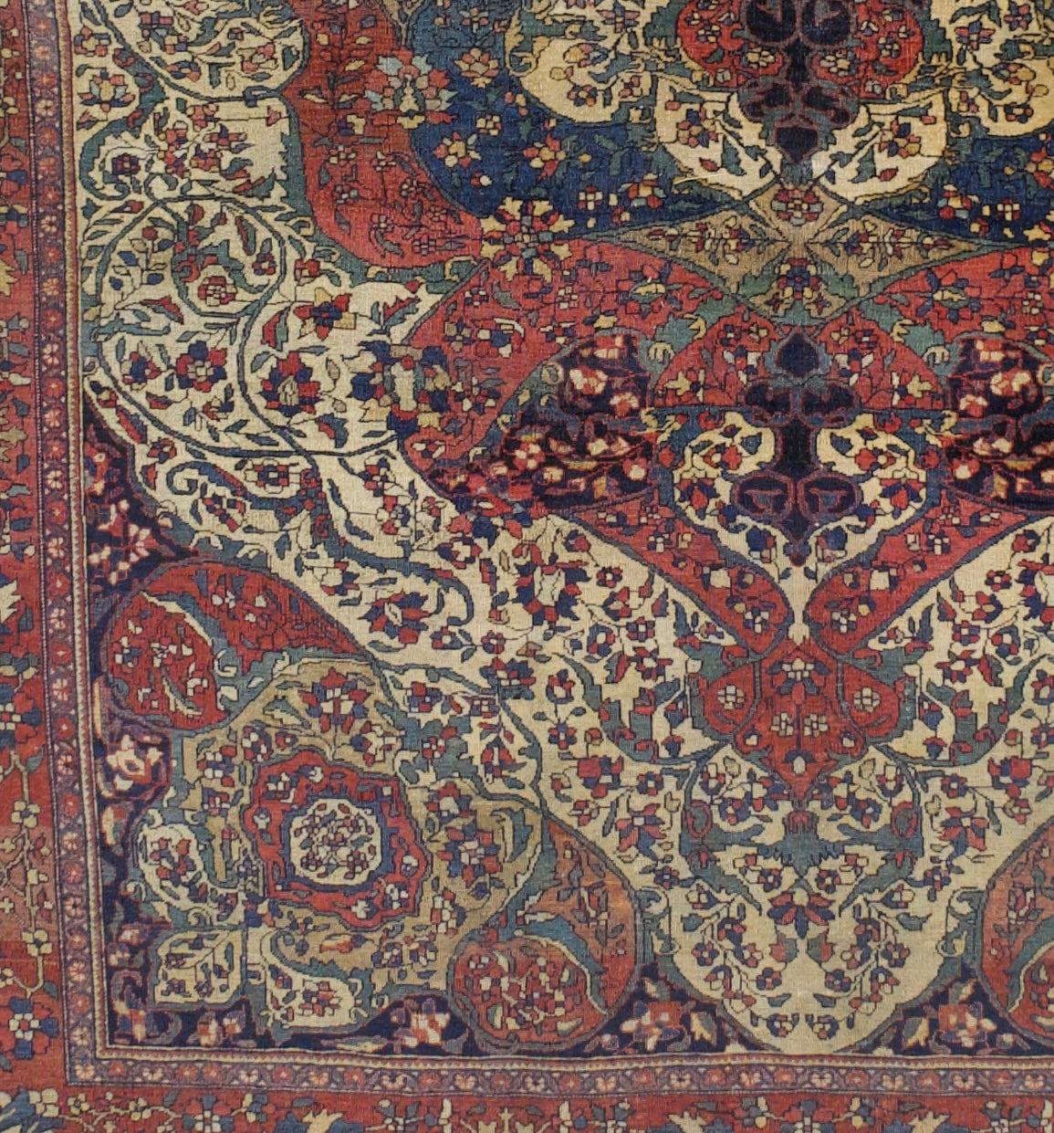 Fine Antique  Mohtasham Kashan Rug 6'11" x 10' 0"